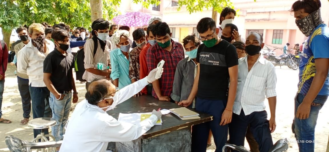 Sanitized villagers of the infected, thermal screening continues