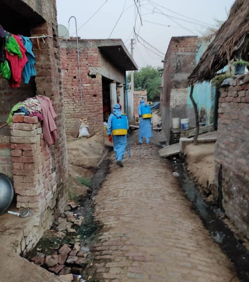 lockdown sanitization in jaswant nagar