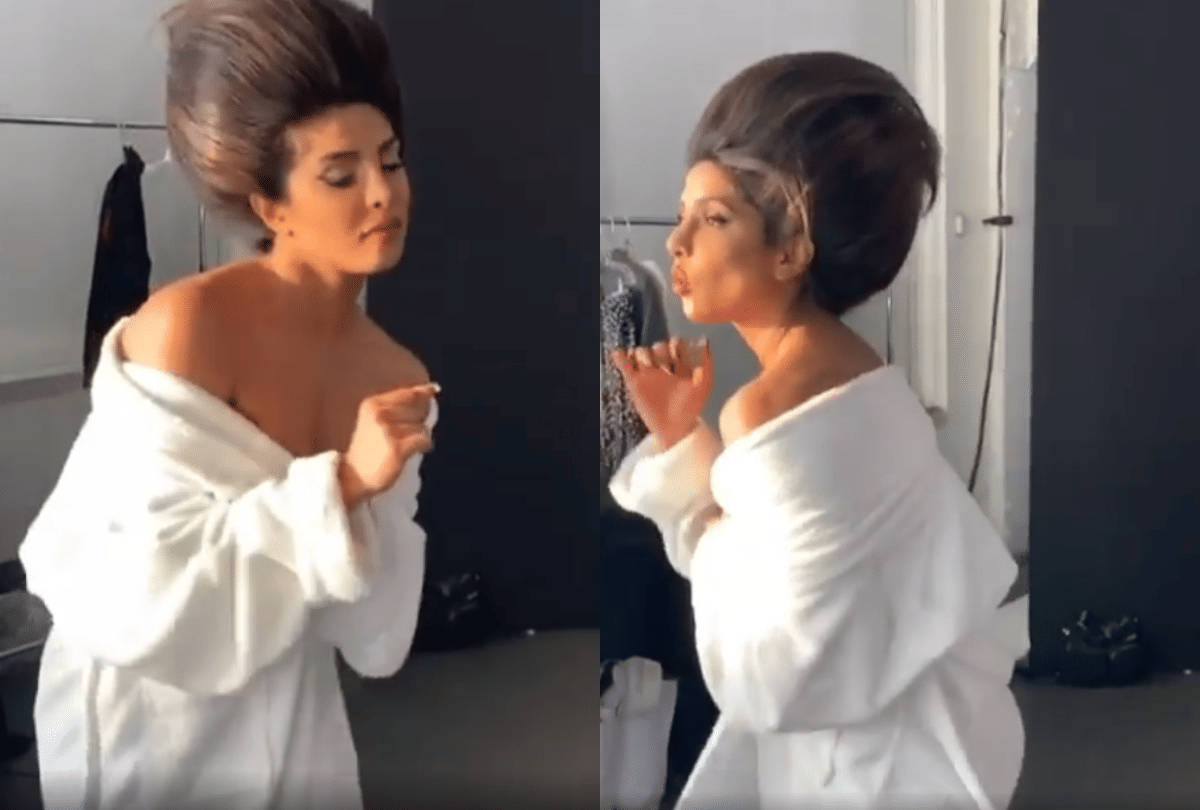 Priyanka Chopra Shares BTS Video Dancing in Bathrobe user did funny comments