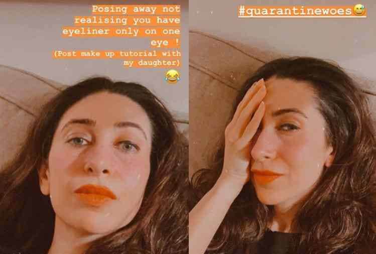 Karisma Kapoor shares selfies after daughter samaira makeup tutorial