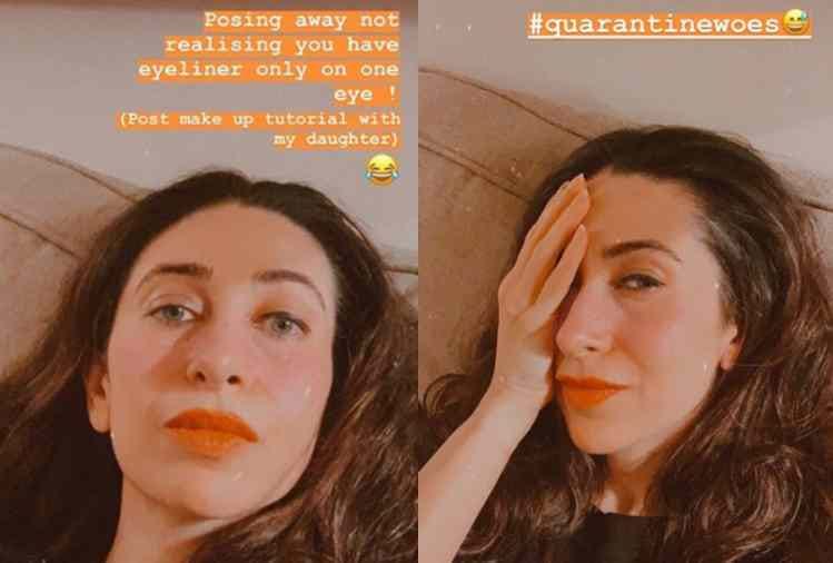 Karisma Kapoor shares selfies after daughter samaira makeup tutorial