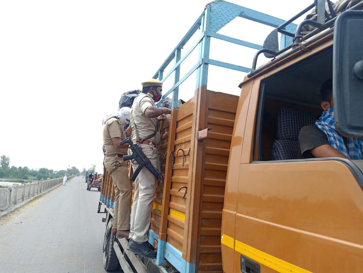 Workers stopped from rented vehicles