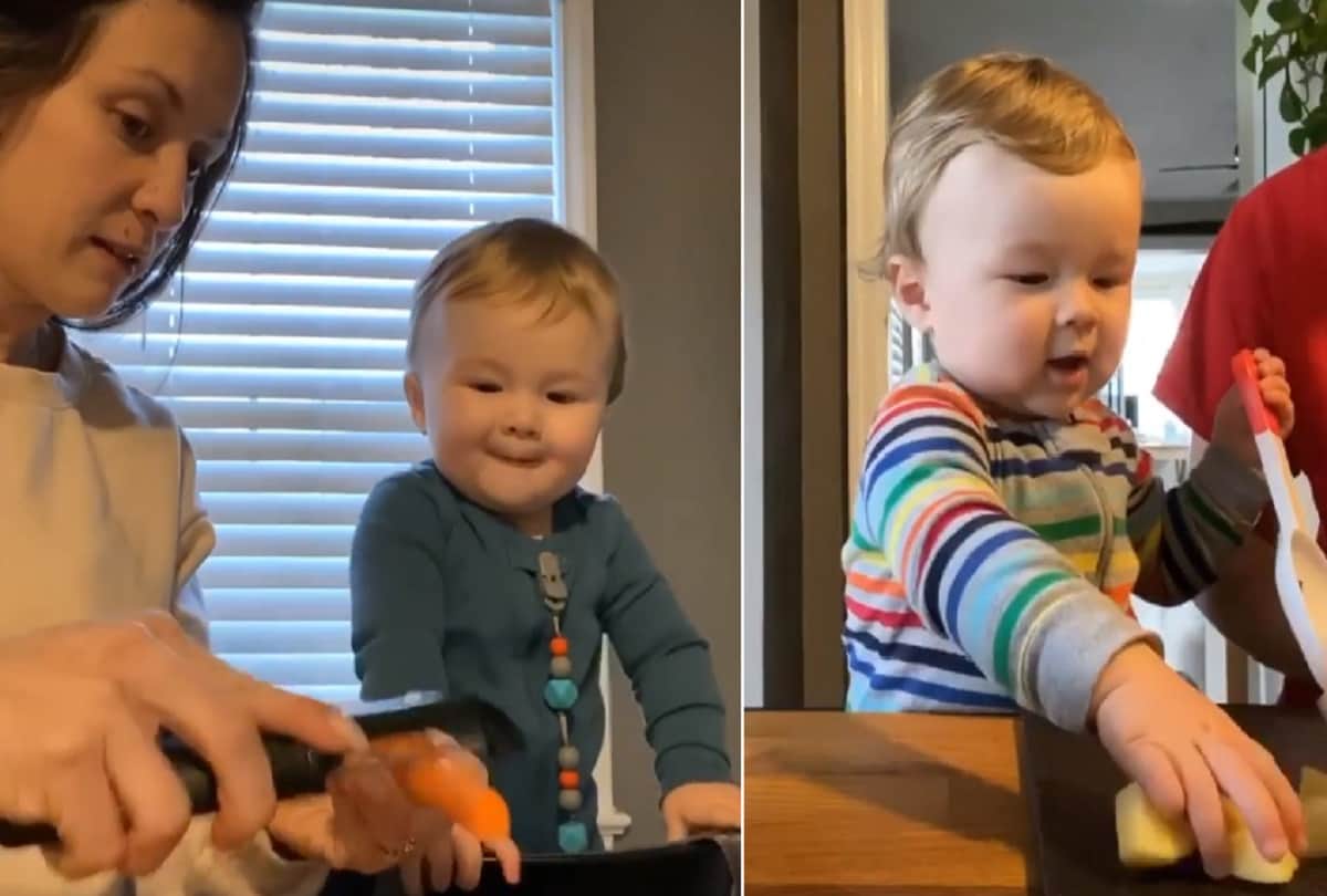 One year old Child Chef Kobe become famous on Social media Video viral