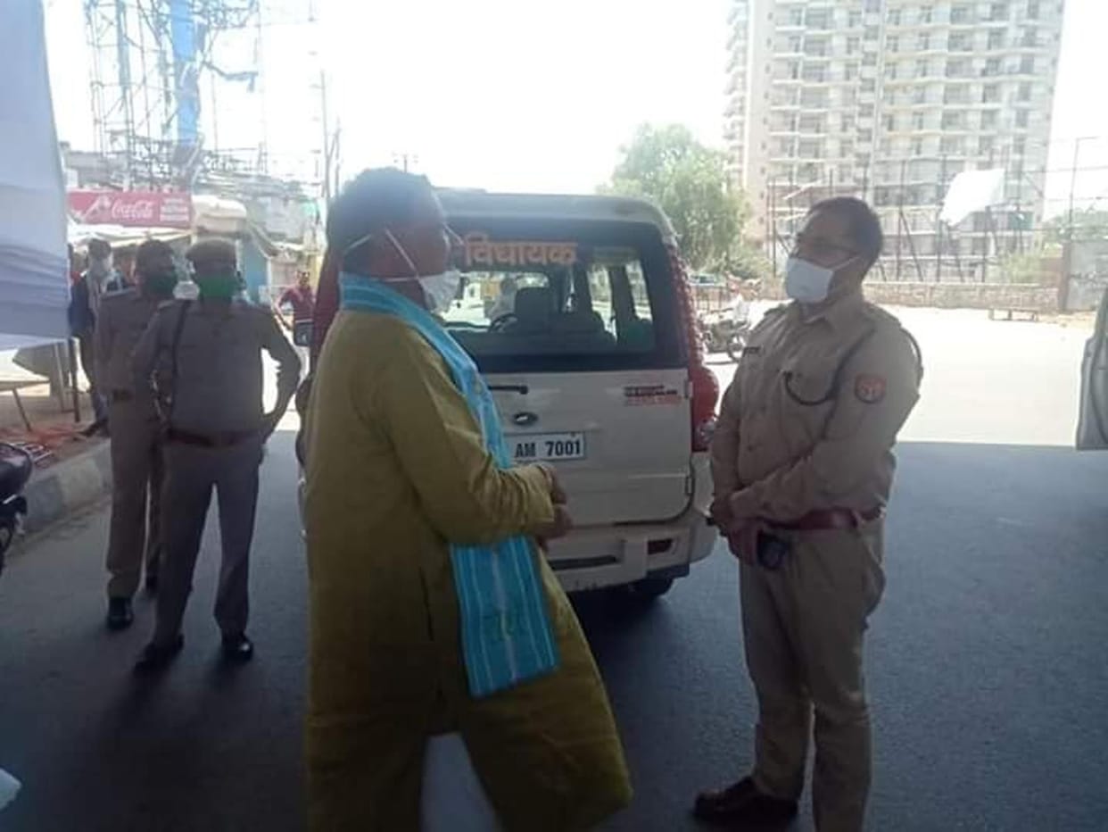 mla, puran prakash, labour, talk to administration