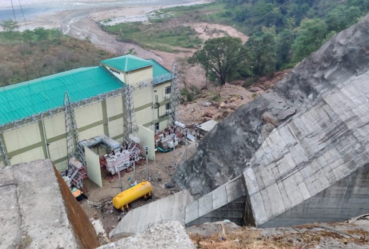 penstock Pipe blast damage to Uhl hydro electric Power Project at Joginder