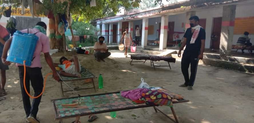 Officers arrived in the village, got the sanitation done, the borders were sealed