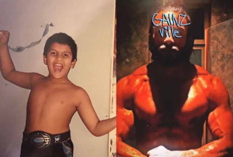 ranveer singh share two photos childhood picture didn't recognize