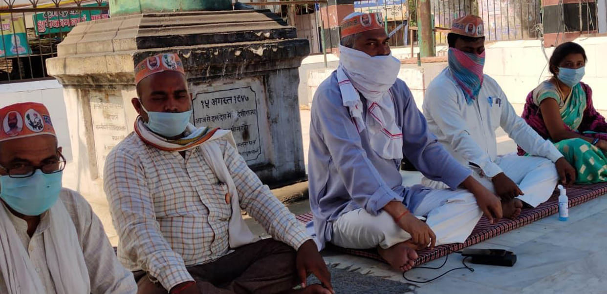 Farmers union hunger strike on wheat purchase issue