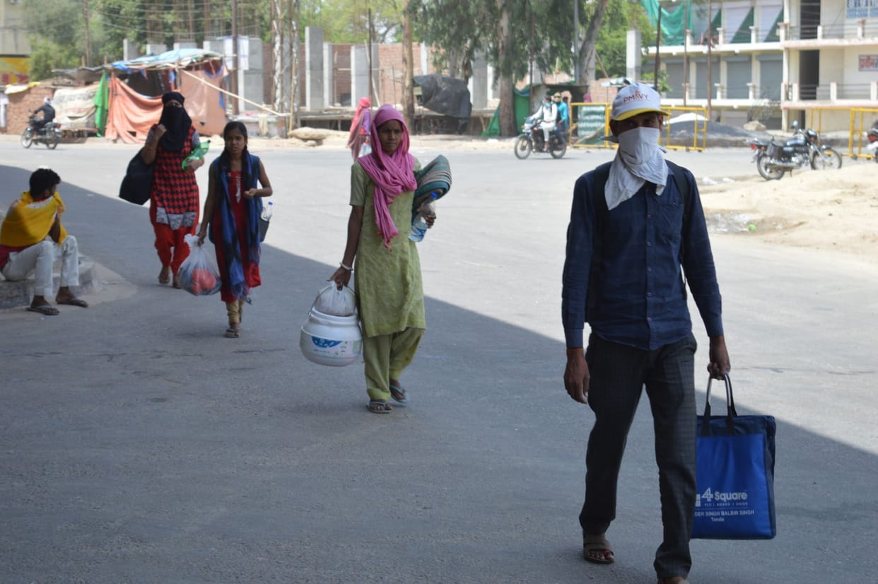 labour, reached, to home, mathura