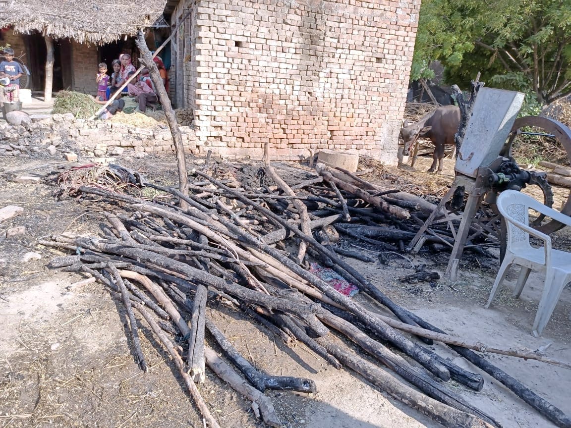Fire in three houses, many animals scorched