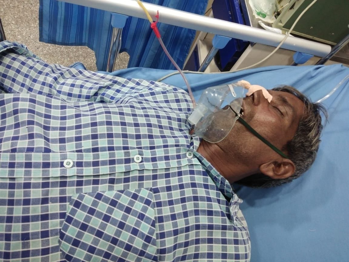 farmer eat poison, admitted in hospital, jind