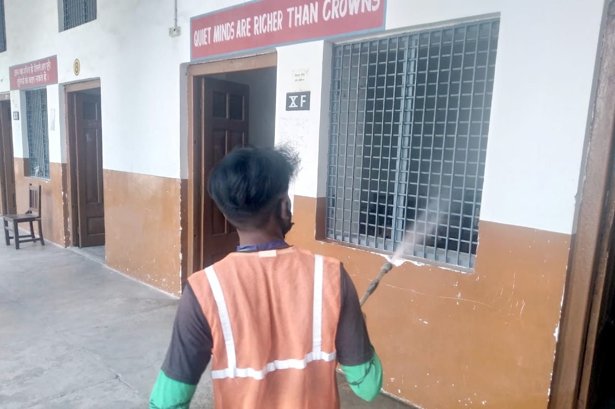 Sanitization started at assessment centers