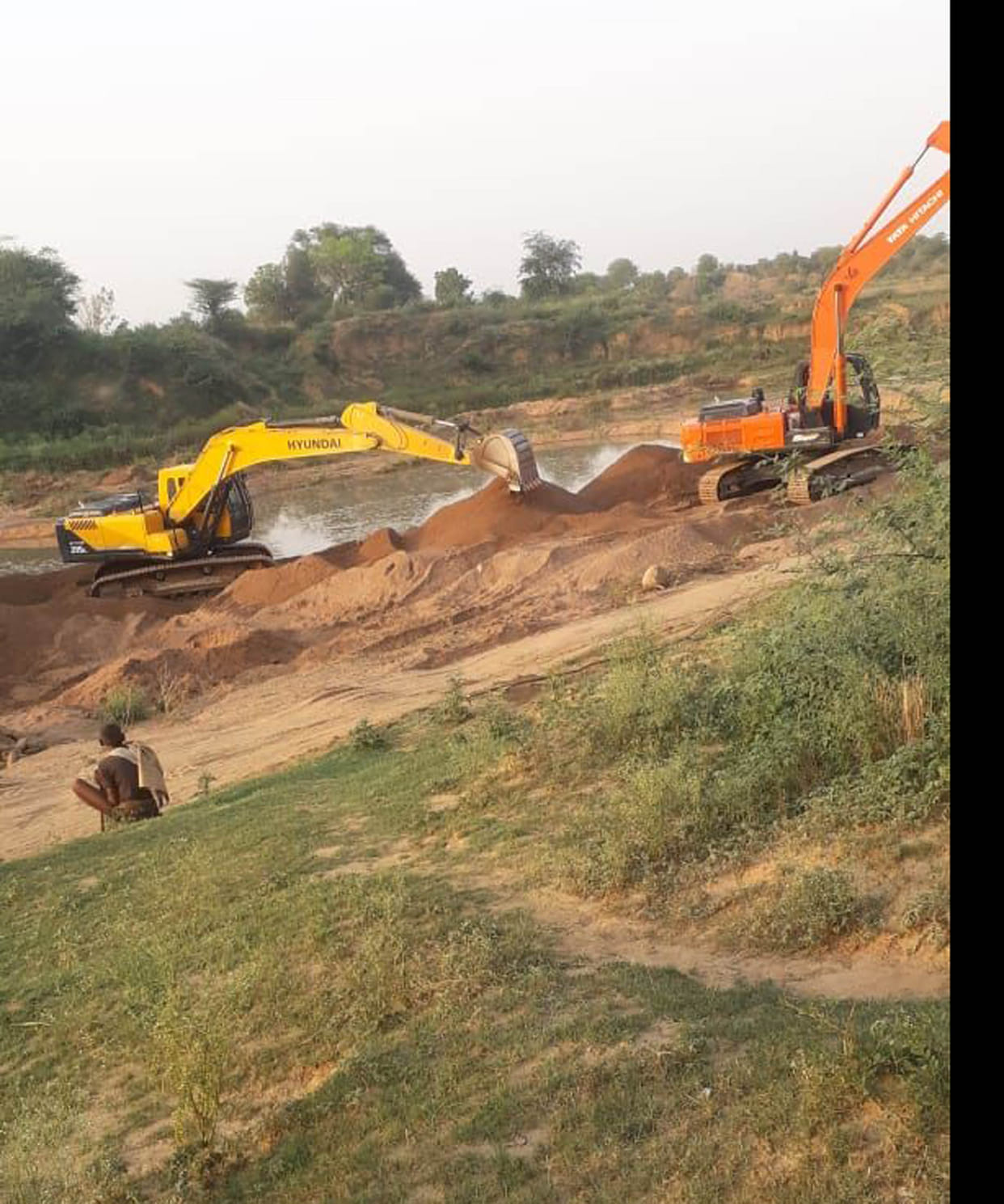 Alas, illegal mining also takes action like basement