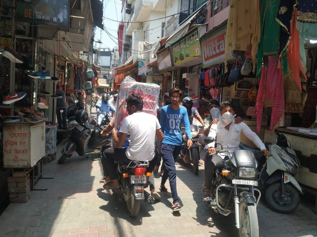 lock down, open market, social distance, jind