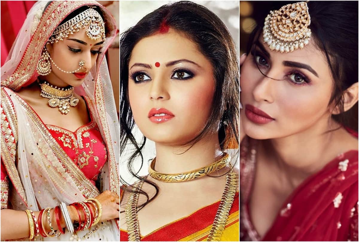 bridal look of tv ki bauein aka erica fernandes divyanka tripathi drashti dhami shivangi joshi who look more beautiful