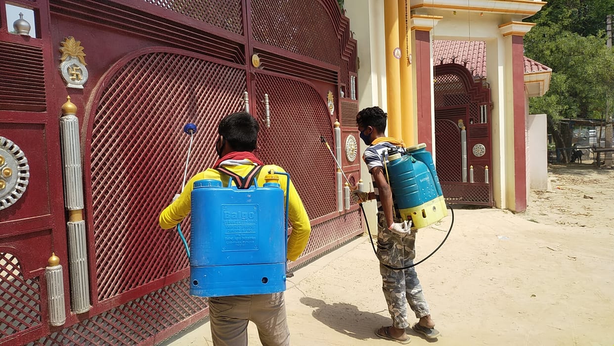 Villages of Corona infected are being sanitized