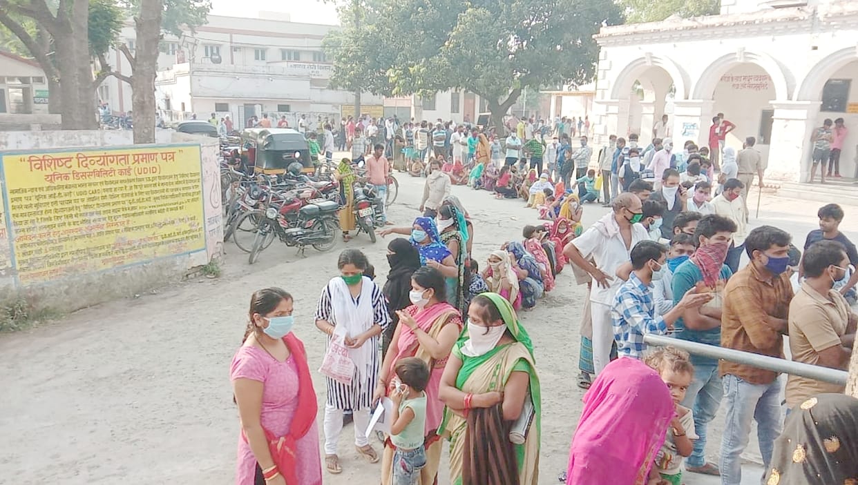 Social distancing system in hospitals destroyed
