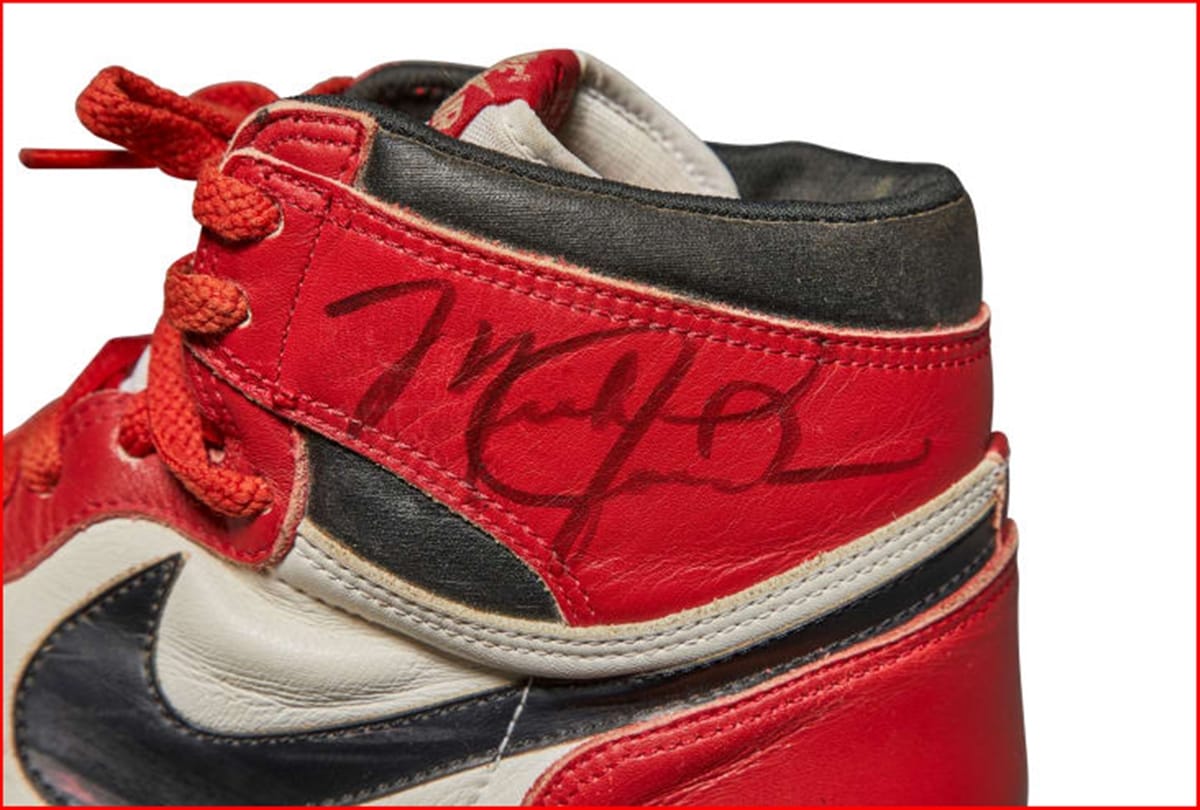 Michael Jordan signature Air Jordan shoes from 1985 sell for record breaking price