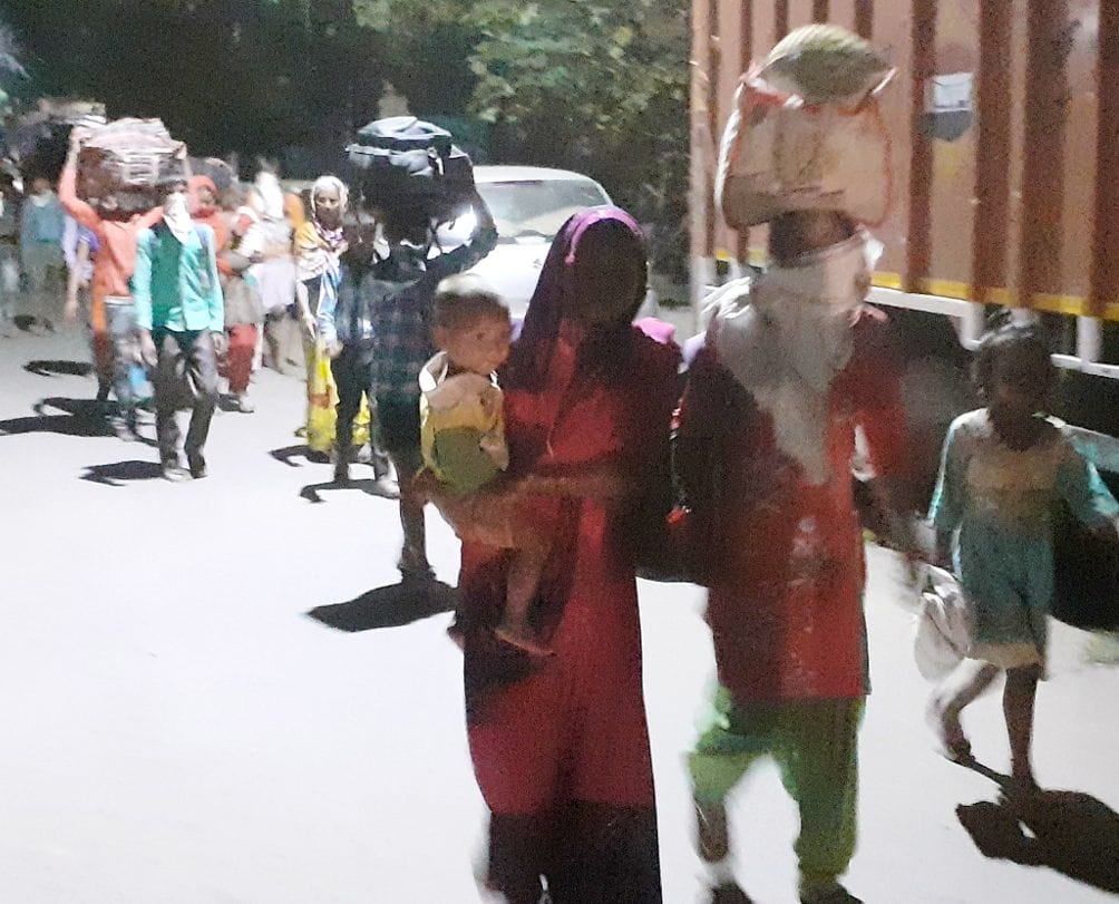 Workers forced to leave the road