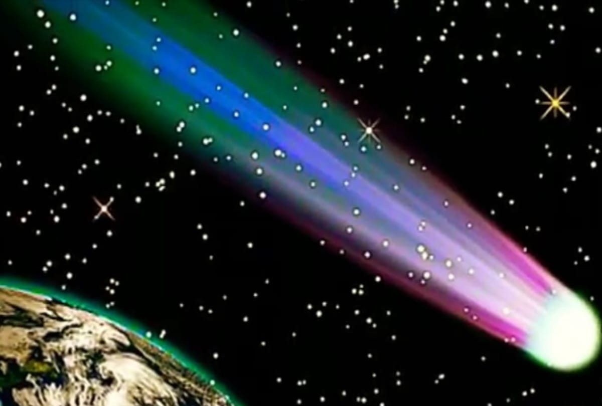 fireworks will in sky after Comet moving towards Sun