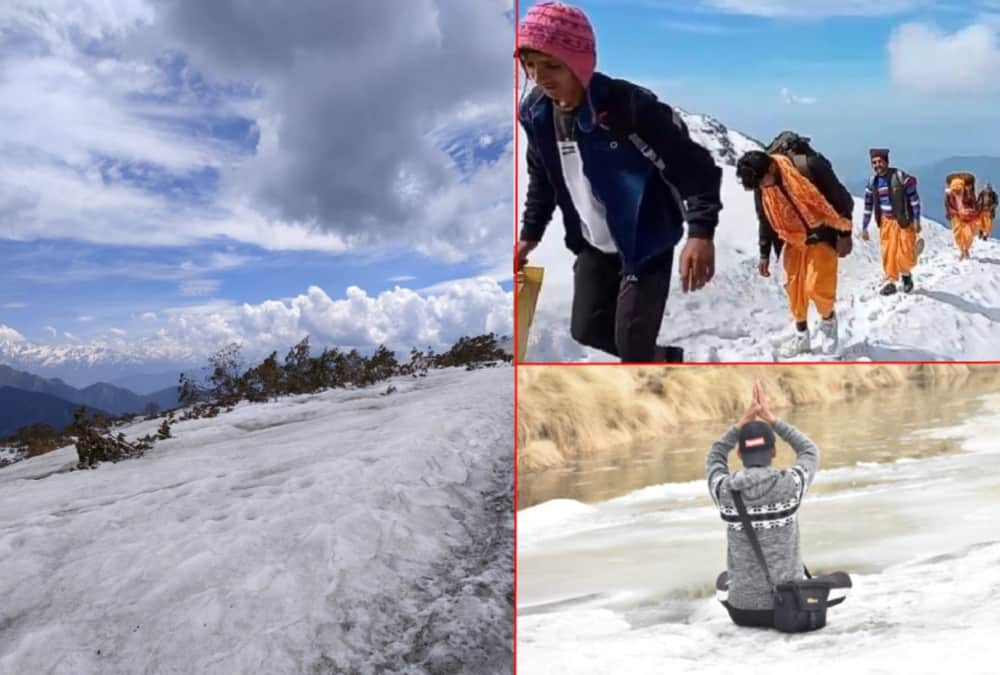 Uttarakhand: Awesome View of Snow Covered Rudarnath Temple First Time, Visuals