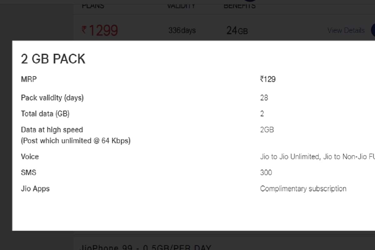 Jio Discontinues Rs 98 Prepaid Recharge Plan and launched New Rs 129 plan