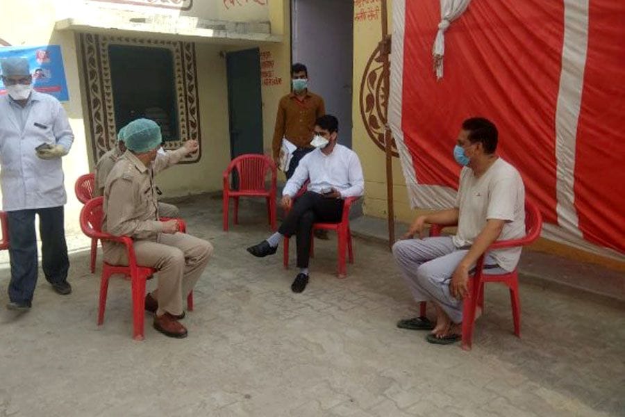 Corona, positive, helth, mathura
