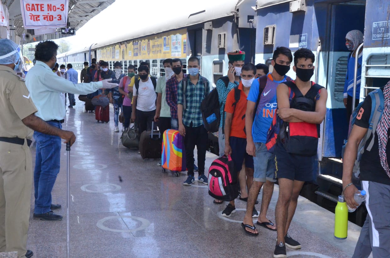 Hungry thirsty travelers standing for one hour in 34 degree centigrade
