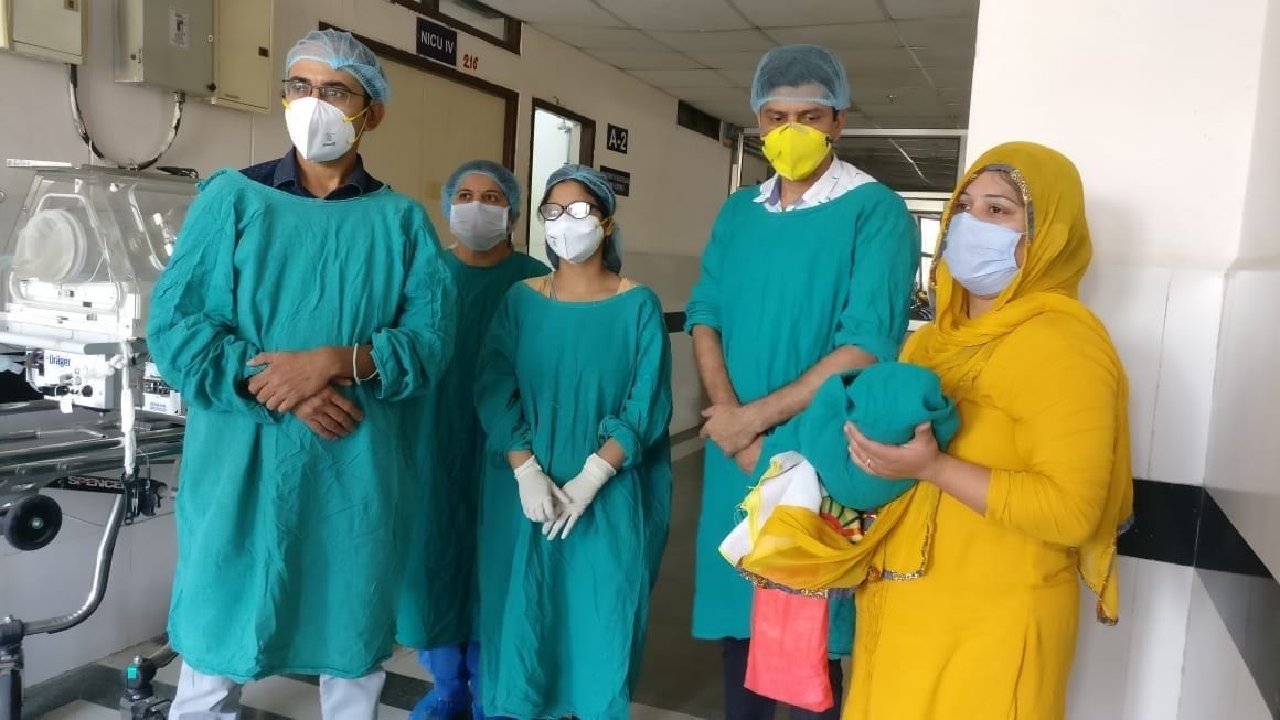 Infected mother admitted to PGI, little angel will remain in maternal aunt's zone