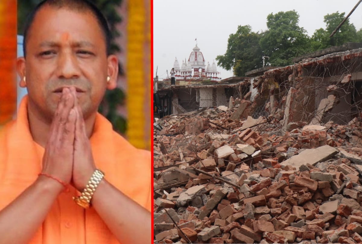 CM Yogi adityanath broke Gorakhnath temple shops for development in Gorakhpur