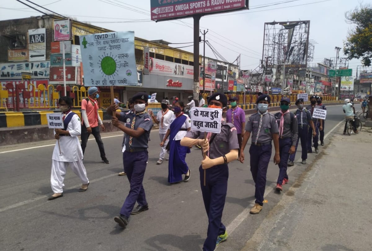 Corona Awareness rally run away in gorakhpur