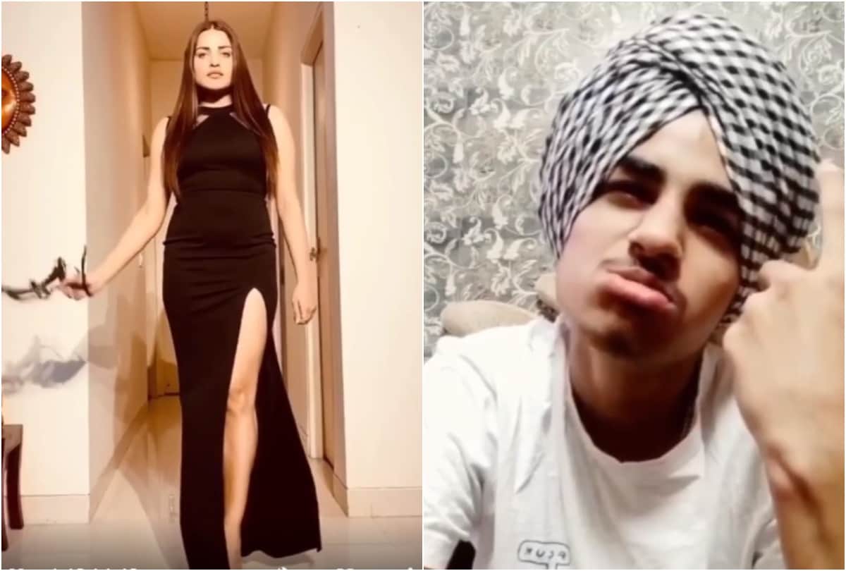 bigg boss 13 contestant himanshi khurana doing ramp walk in home call quarantine fashion show 2020
