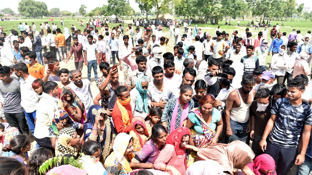 double murder case video in sambhal