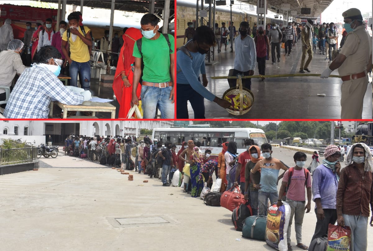 Fourteen special train reached Gorakhpur with migrant workers