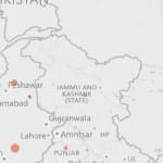 पाक वेबसाइट पर दिखाया गया नक्शा