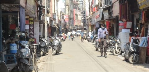 Home delivery boards at shops in Hotspot Bankhana, Biharipur strictly