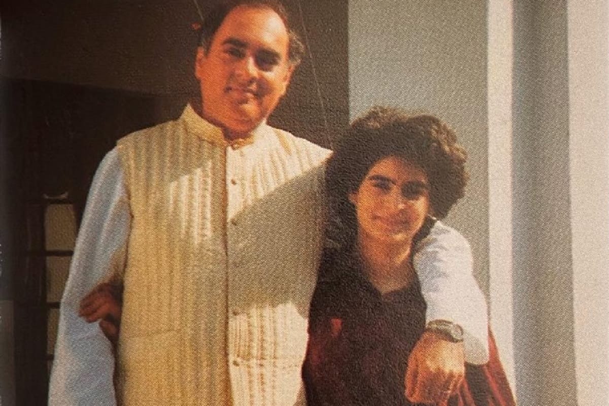 Priyanka Gandhi tweets her last picture with father in a emotional post Remembering Rajiv Gandhi