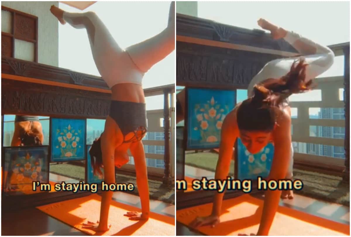 Alaya Furniturewala Tried HeadStand But Unfortunately Fell Down Video Goes Viral