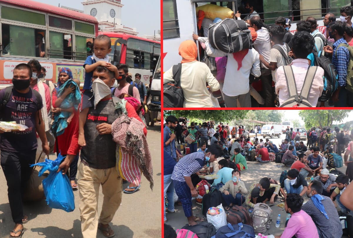 migrant workers arrived in gorakhpur junction by shramik special
