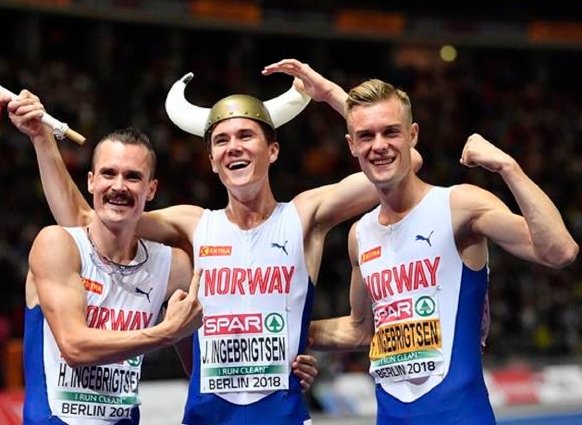 Jakob Ingebrigtsen triumphs in family affair as racing returns in Norway
