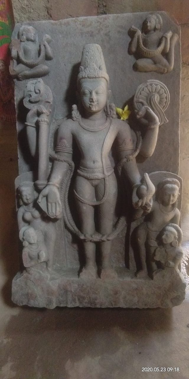 600 year old statue of Lord Vishnu found in pond excavation