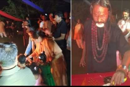 दाती महाराज के वायरल वीडियो से तस्वीर