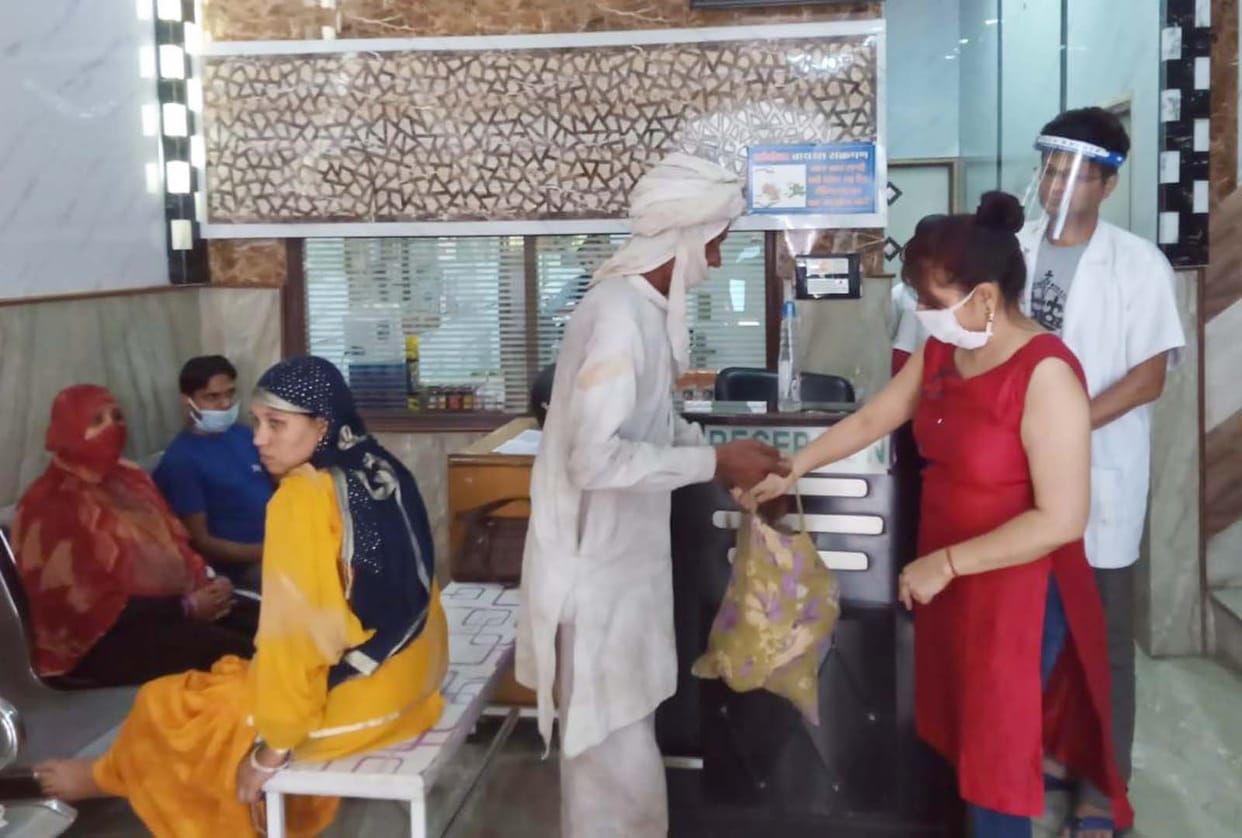 Provided ration material to 24 poor families
