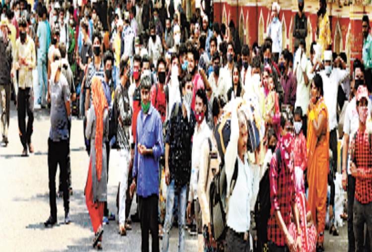 ruckus of workers as no buses were found at Charbagh in lucknow