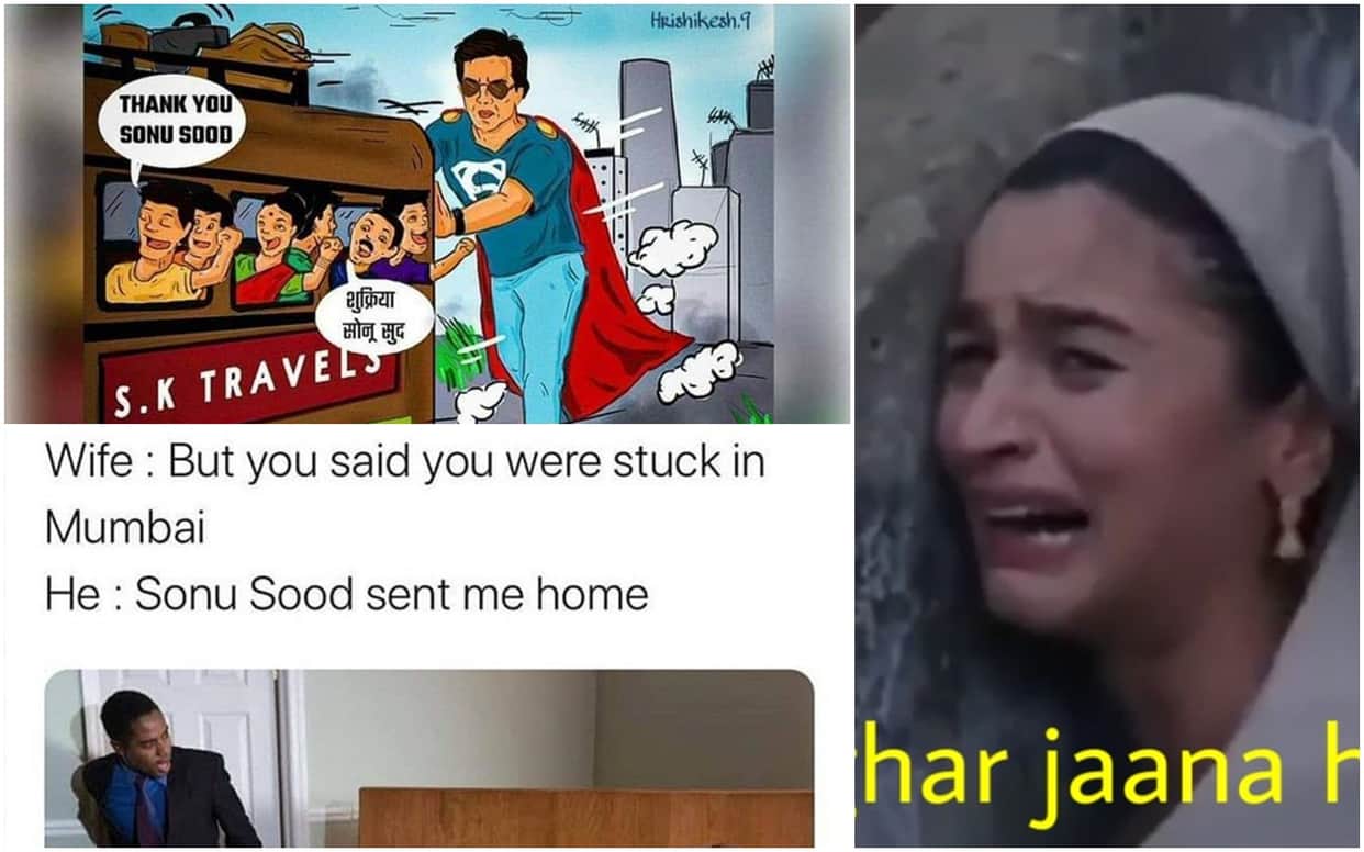 Sonu Sood Hilarious Meme Featuring Alia Goes Viral : Sonu Sood help migrant workers COVID-19 pandemic lockdown: Funny Memes in Splits