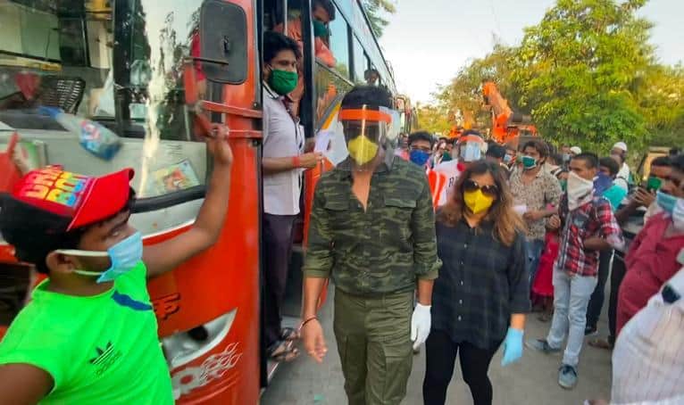 Sonu Sood is arranging buses for migrants multiple buses left from Wadala
