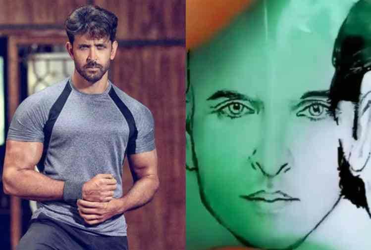 Hrithik Roshan shares fan video sketch art made from several looks in one image