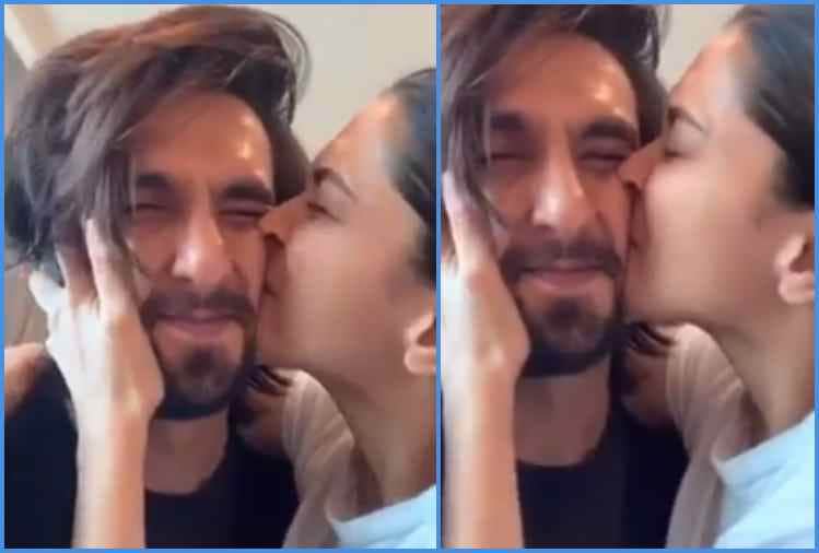 deepika padukone kissed to ranveer singh latest instagram video