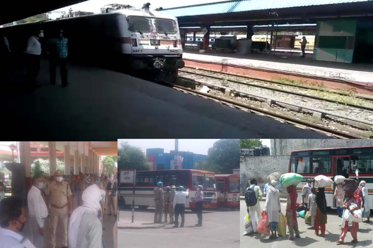 special Train from Asam Reaches Meerut with hundred of migrant workers