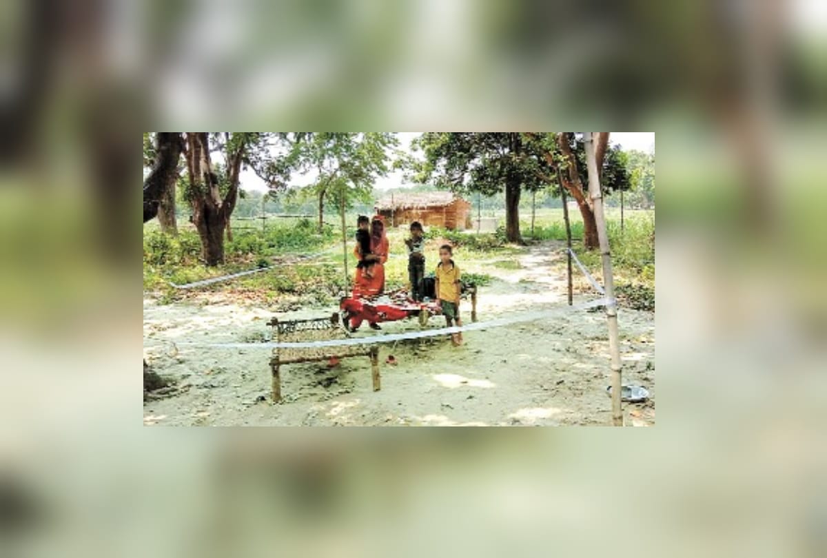 Woman living with children in garden in Ayodhya see photos